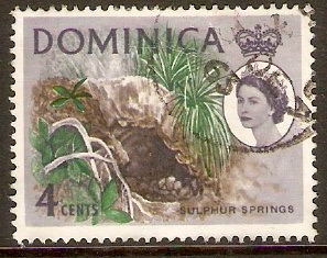 Dominica 1963 4c Green, sepia and slate-violet. SG165.